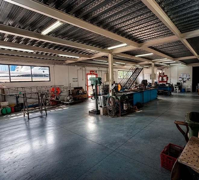 Boat maintenance in a marina