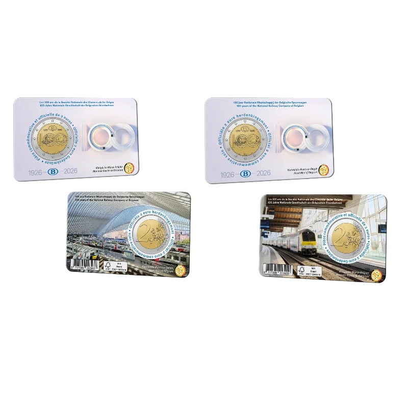Bélgica 2026 – Caminhos de Ferro – 2€ CC Pack