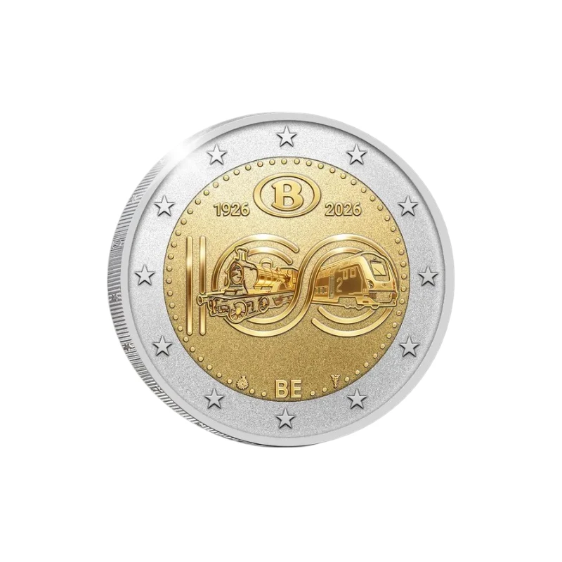 Bélgica 2026 – Caminhos de Ferro – 2€ Rev Proof 