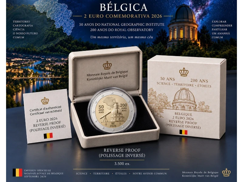 [PRE]Bélgica 2026 – IGN & Observatório Real – 2€ Rev Proof 