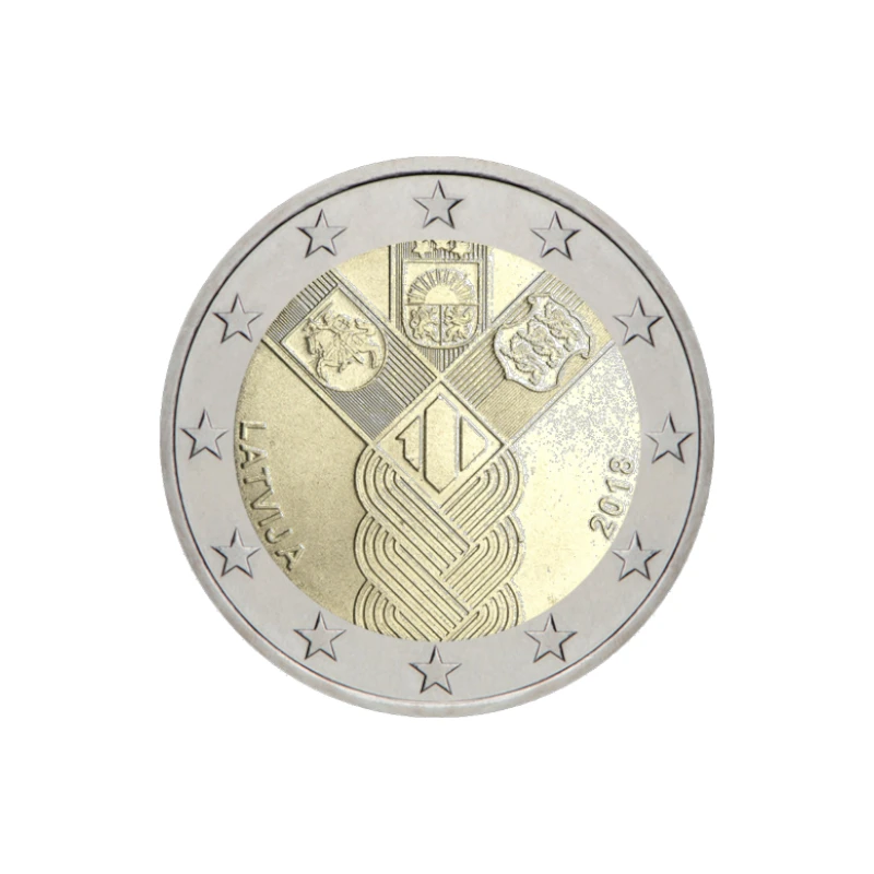 Letónia 2018 – Estados Bálticos – 2€ 