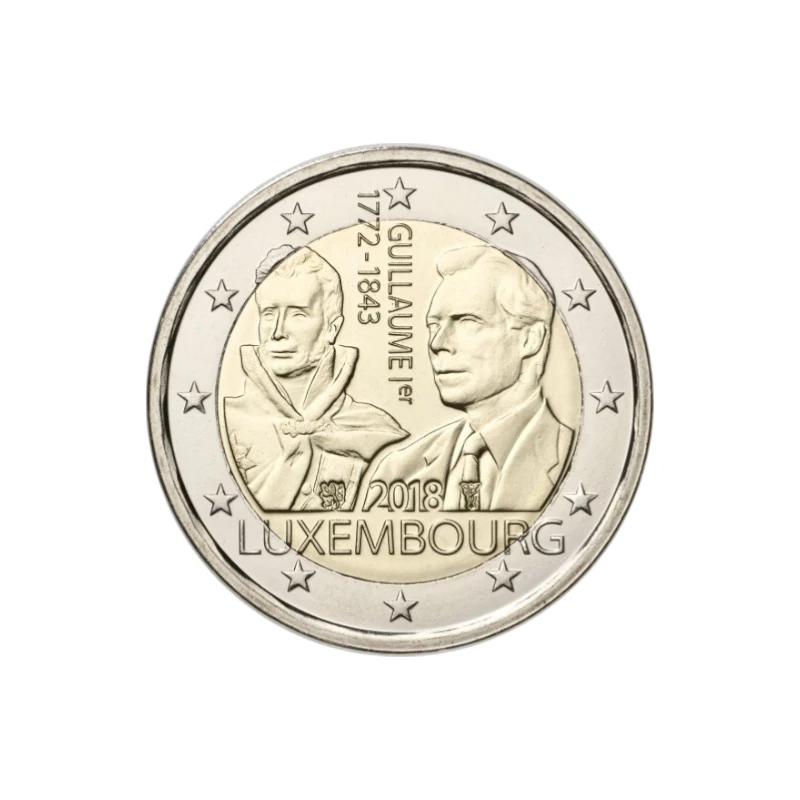 Luxemburgo 2018 – Morte de Guiilherme I – 2€ 