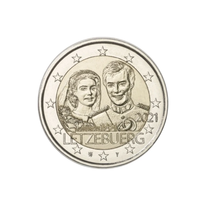 Luxemburgo 2021 – Casamento Grão-Duque Henri – 2€