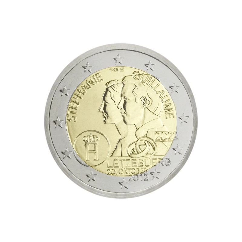Luxemburgo 2022 – Grão-Duque William e Grã-Duquesa Stephanie – 2€ 