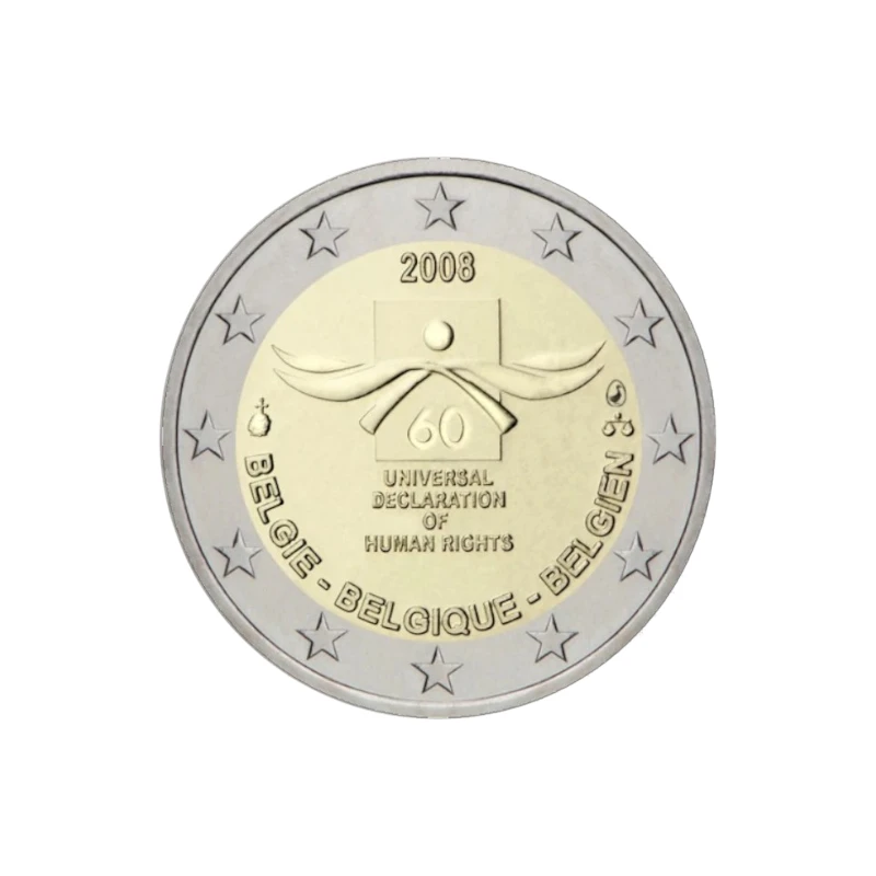 Bélgica 2008 – Direitos Humanos – 2€