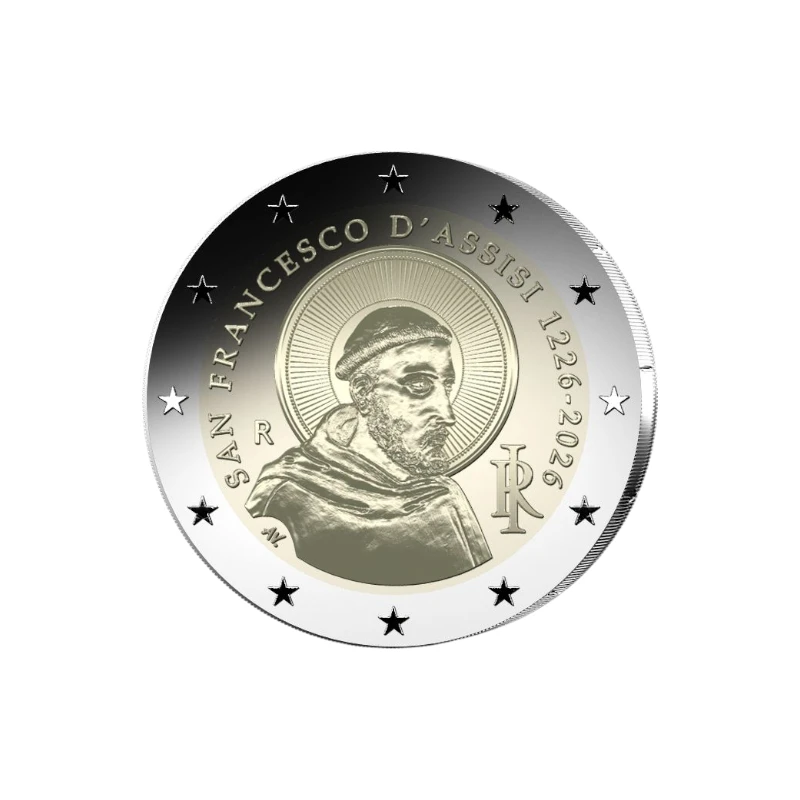 Itália 2026 – Francisco de Assis – 2€ Reverse