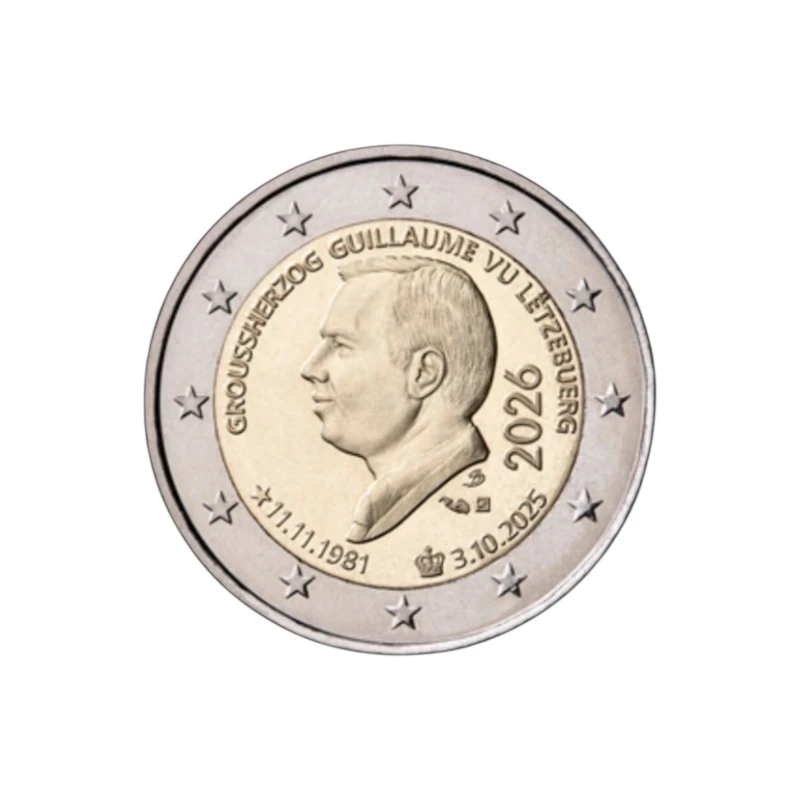 Luxemburgo 2026 – Aniversário Grão Duque – 2€