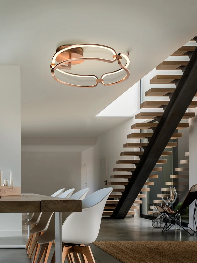 Colette - TETO LED·COLETTE· Ø47 OURO ROSA