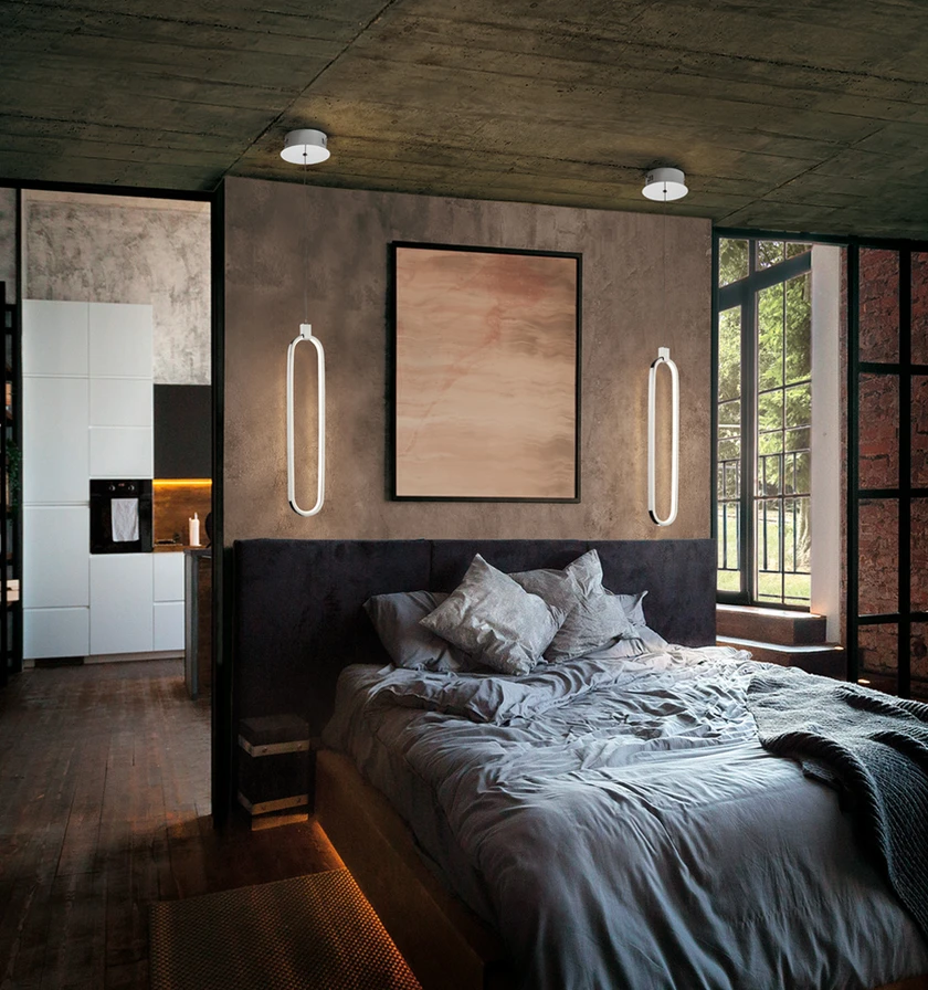 Colette - CANDEEIRO 1L LED·COLETTE· CRÓM