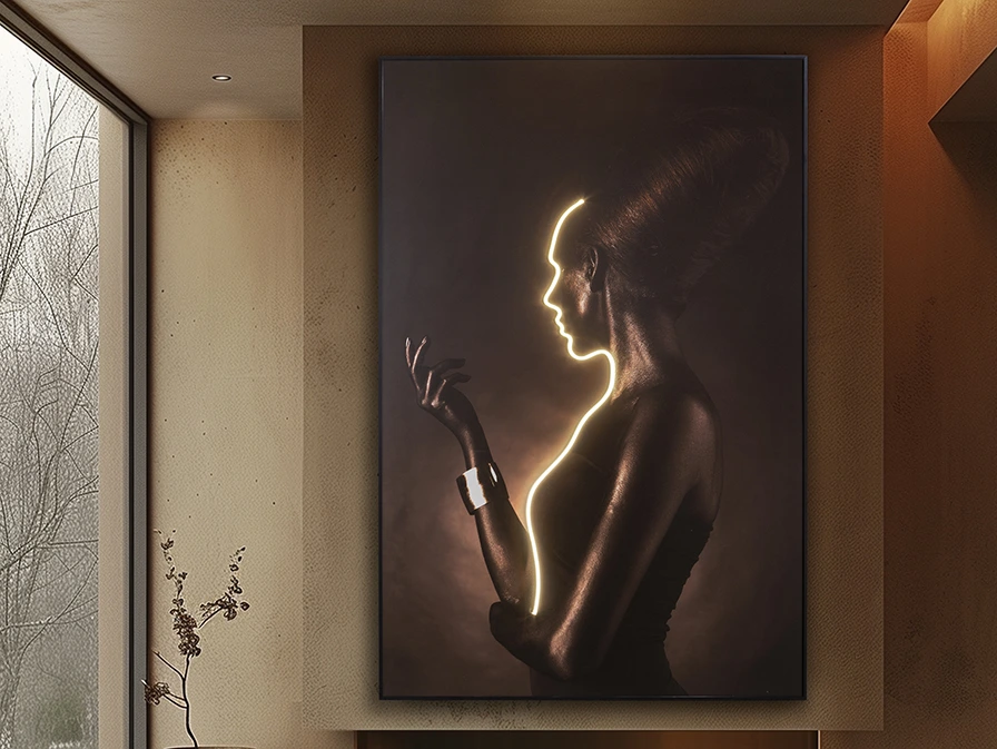 SILUETA-QUADRO LUZ LED 120X180