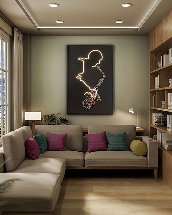 Saxofone – Quadro com Luz LED da Schuller108:391 109:396