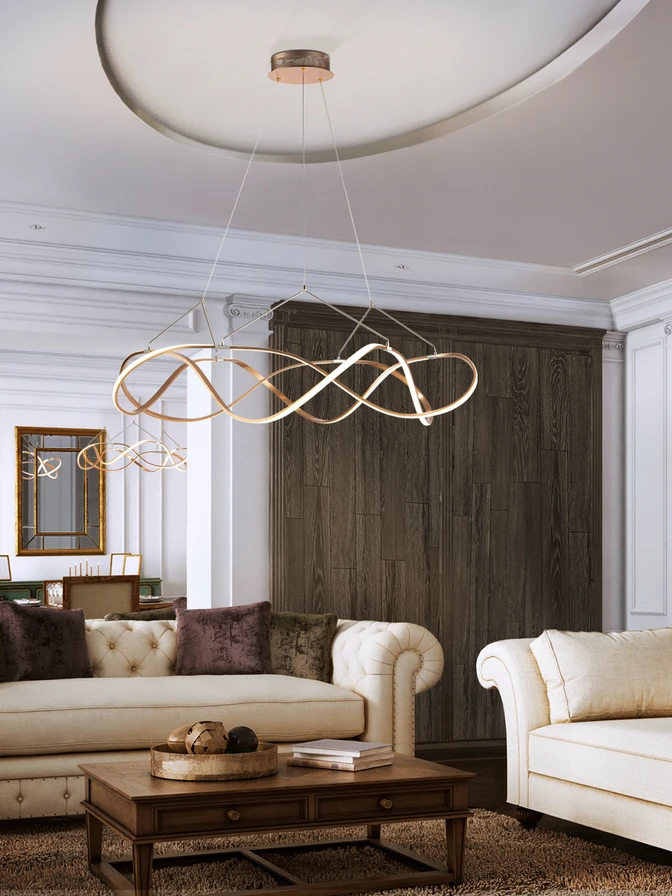 Molly - CANDEEIRO LED ·MOLLY· 110Ø OURO ROSA